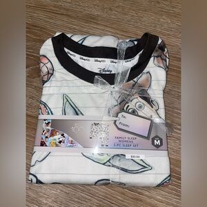 Disney 100 Pajama Set - White and Black with Character Print